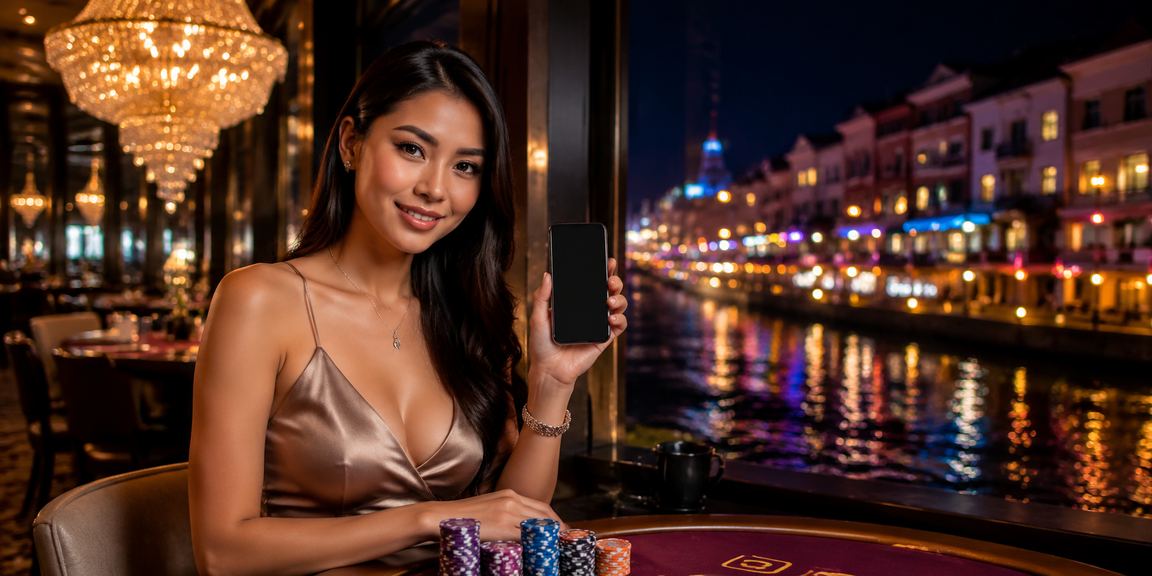 Pengguna bermain blackjack live dari telefon pintar di Melaka